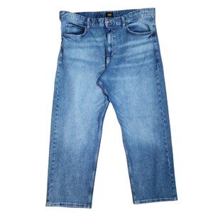 Lee Jeans Womens Size 18M 18 Medium Blue Denim Straight Leg Pockets
